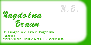 magdolna braun business card